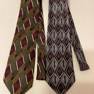 Bundle of 2 Ziggurat Silk Men’s Necktie
